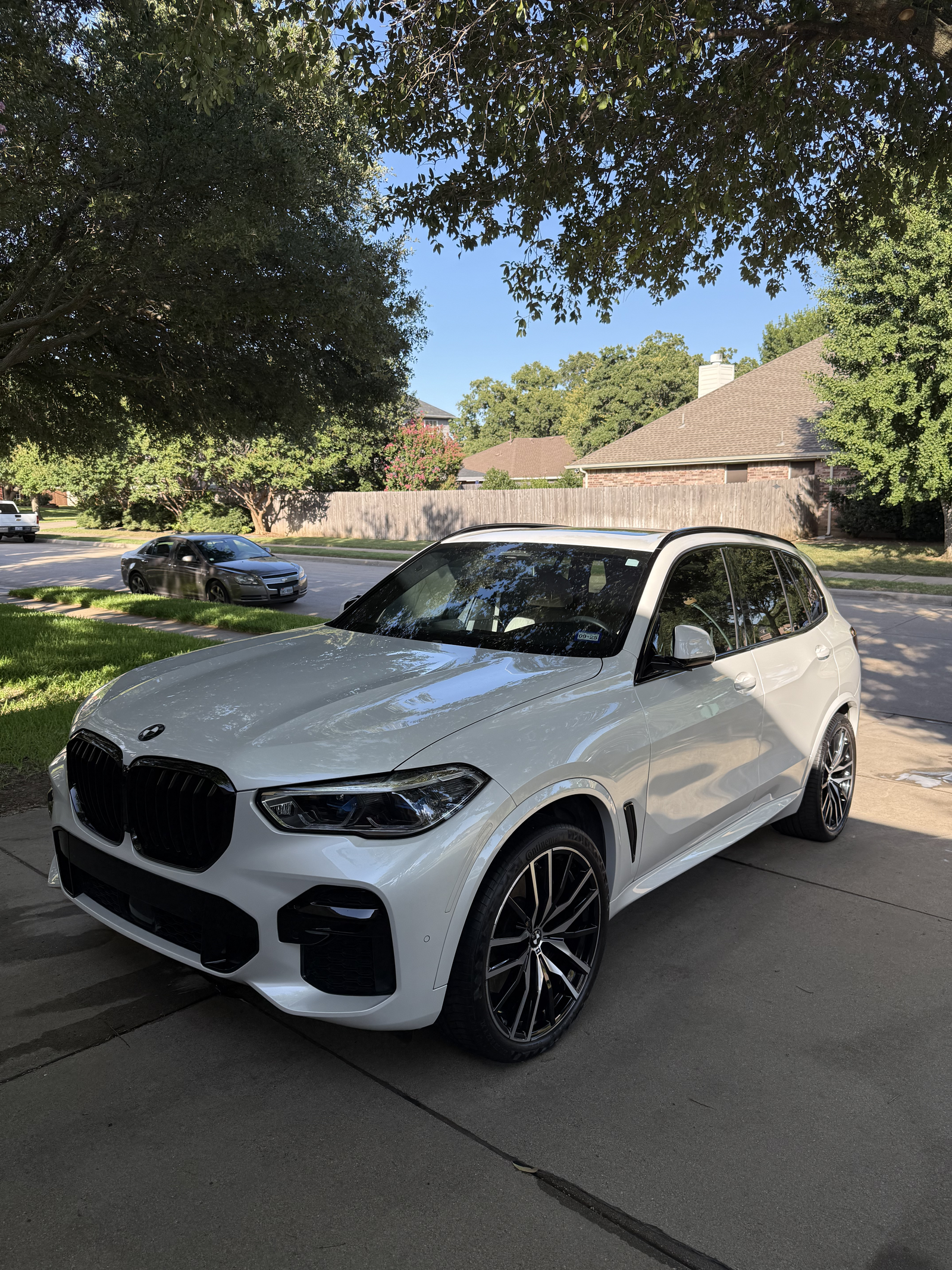 White BMW X5 detailed DFW